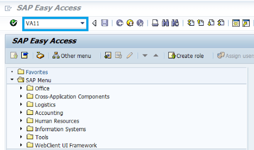 Step 1 Open the SAP SD window
